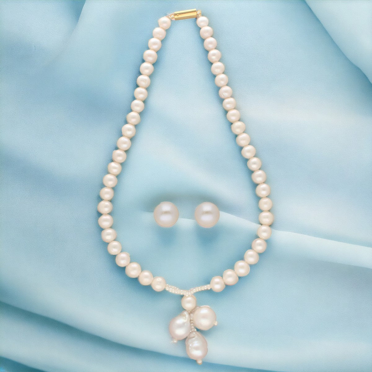 J Pearls Nisha 1 Line Round Pearl Necklaces - Distacart