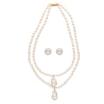 Thumbnail for J Pearls Oeshi 2 Lines Oval Pearl Necklaces - Distacart