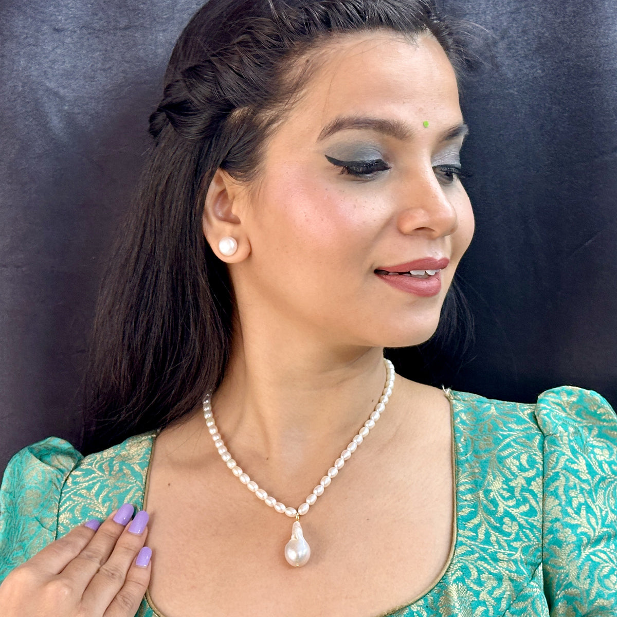 J Pearls Zarna 1 Line Pearl Necklaces - Distacart