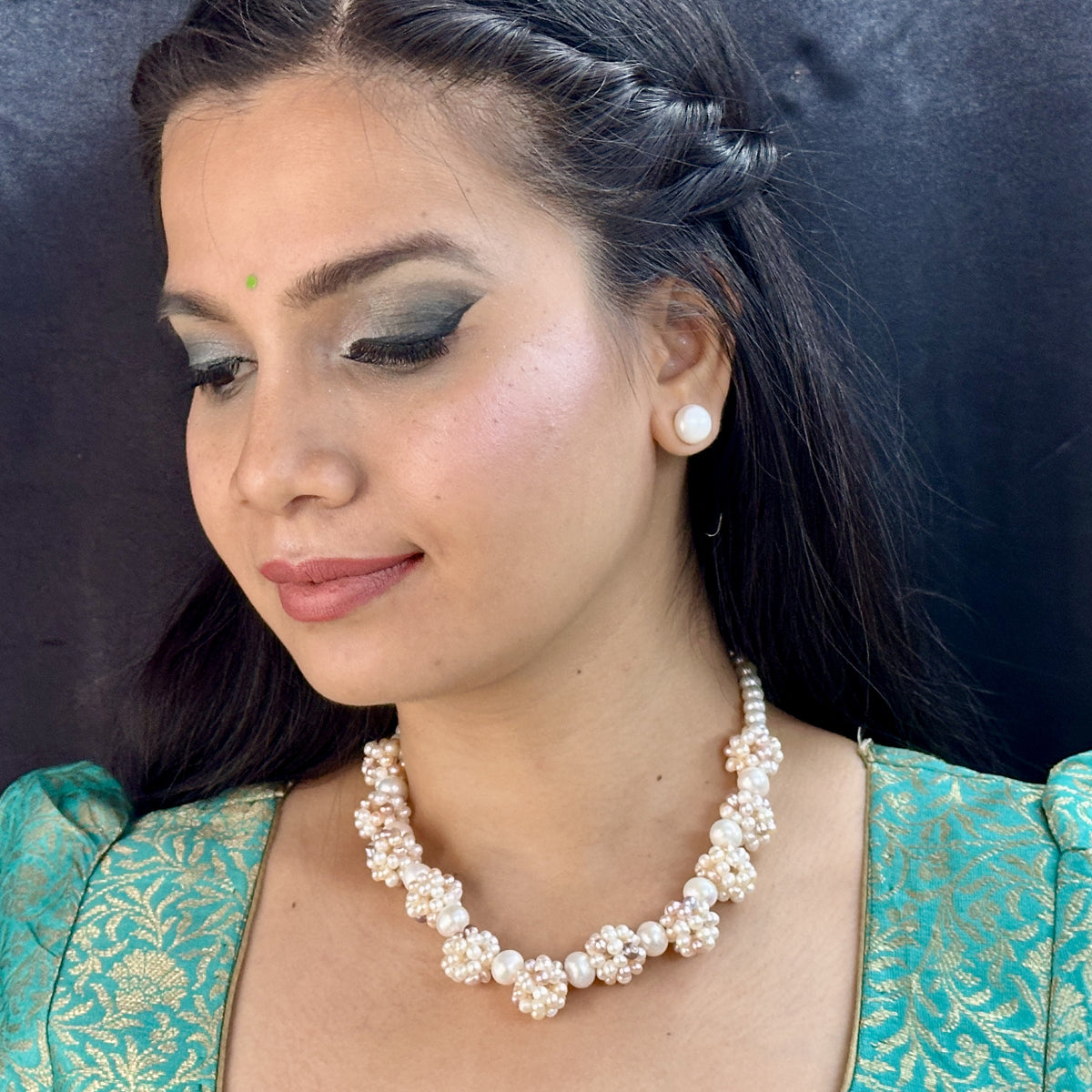 J Pearls Ihita 1 Line Pearl Necklaces - Distacart