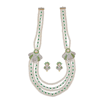 J Pearls Baldar 5 Lines Pearl Set - Distacart