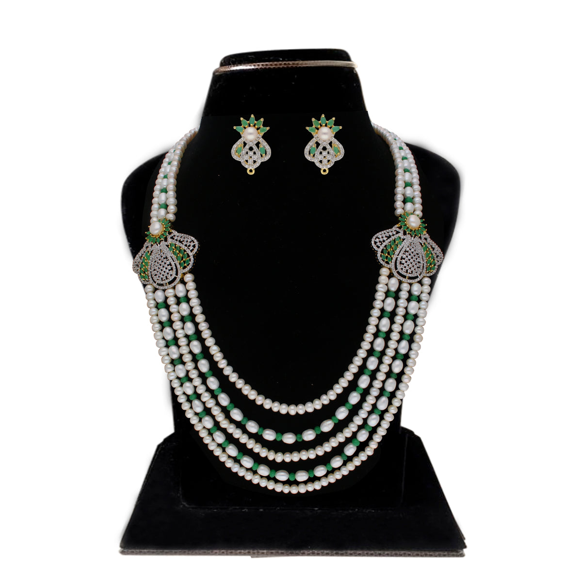 J Pearls Baldar 5 Lines Pearl Set - Distacart