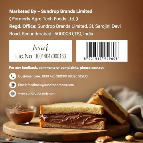 Sundrop Peanut Butter With Chocolate, Crunchy - Dista