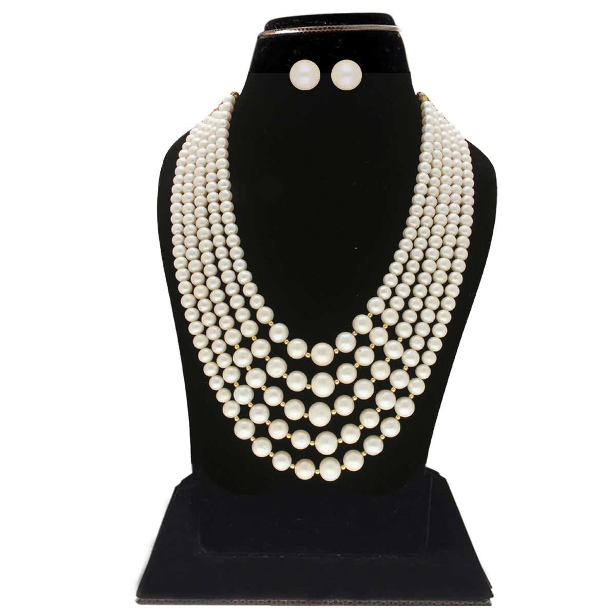 J Pearls Saanvi 5 Lines Pearl Necklaces - Distacart
