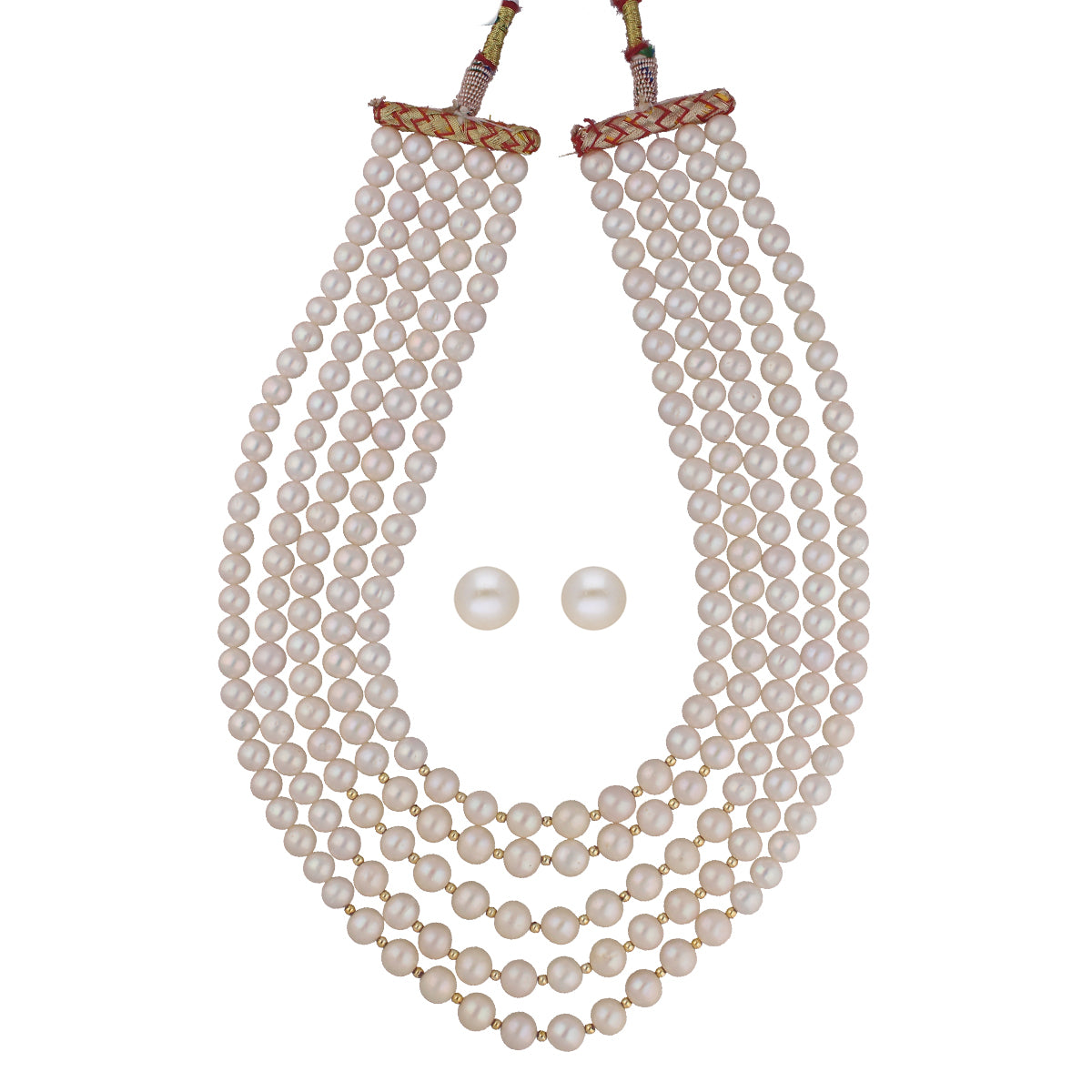 J Pearls Saanvi 5 Lines Pearl Necklaces - Distacart