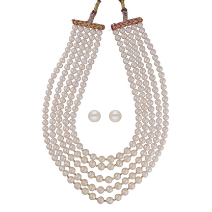 J Pearls Saanvi 5 Lines Pearl Necklaces - Distacart