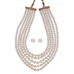 Thumbnail for J Pearls Saanvi 5 Lines Pearl Necklaces - Distacart