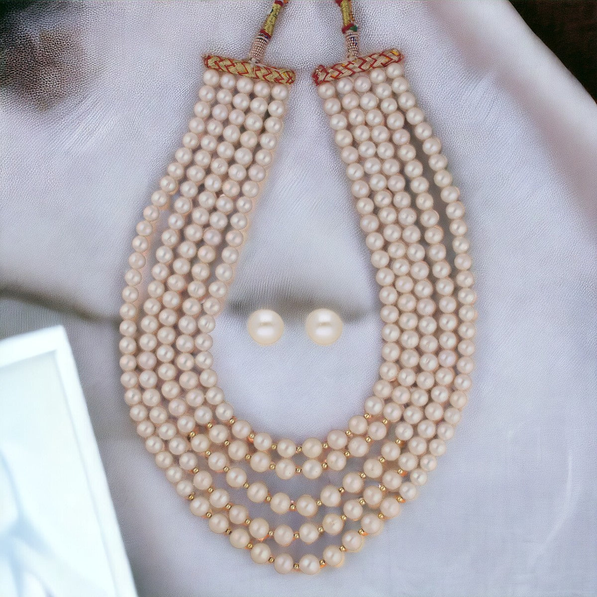 J Pearls Saanvi 5 Lines Pearl Necklaces - Distacart
