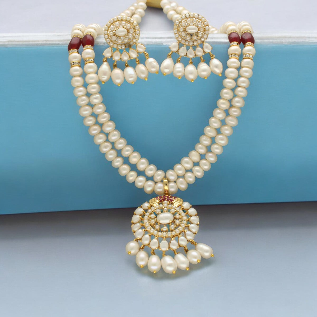 J Pearls Charish Pearl Necklace Set - Distacart