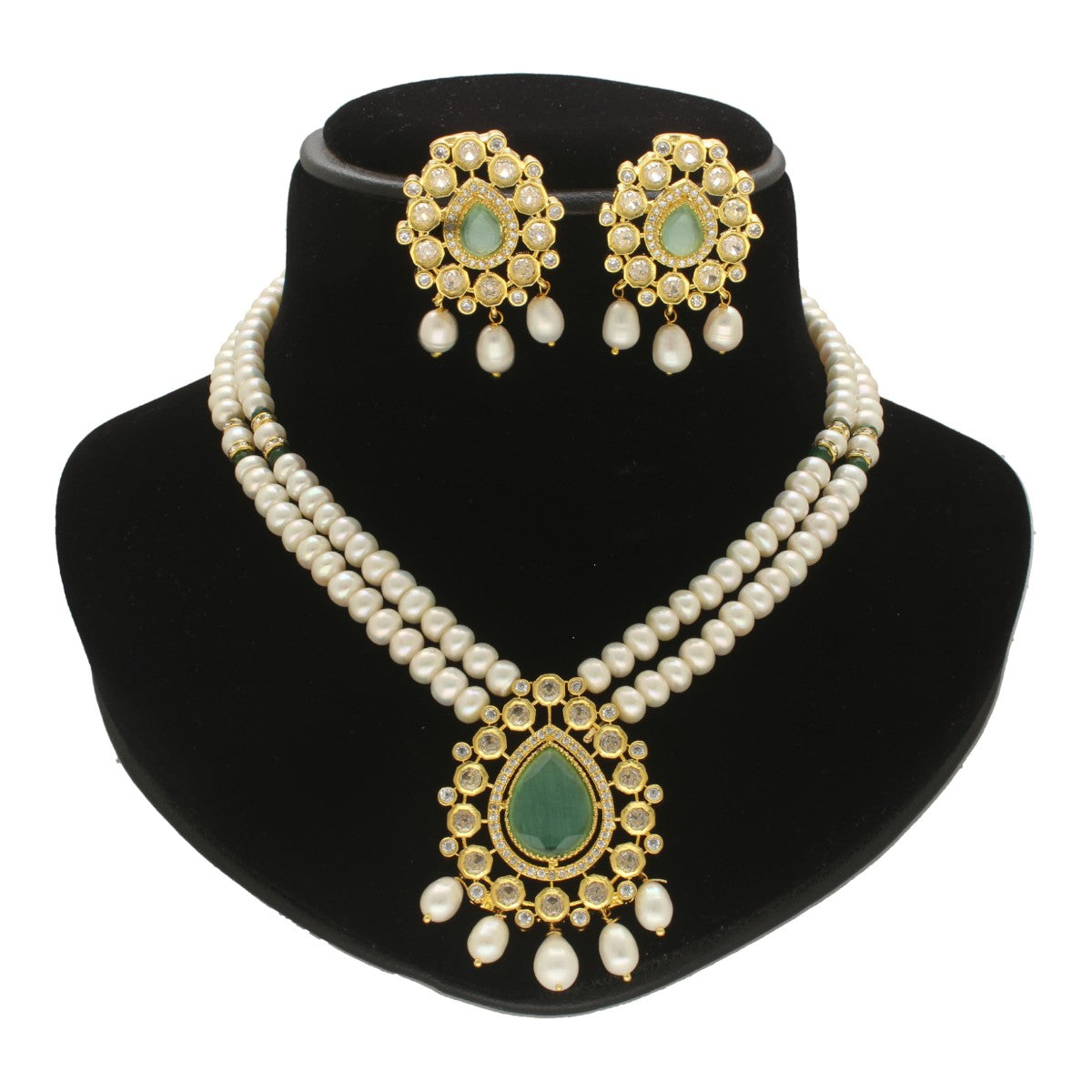 J Pearls Shalin Exquisite Pearl Necklace Set - Distacart