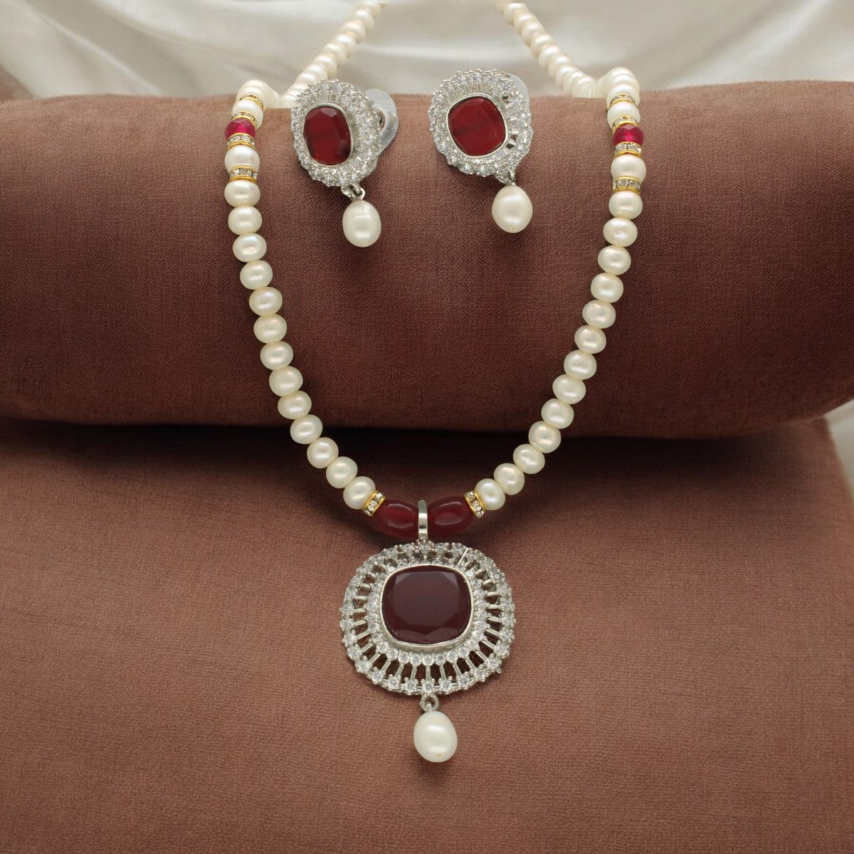 J Pearls Starlit Splendor Pearl Necklace Set - Distacart