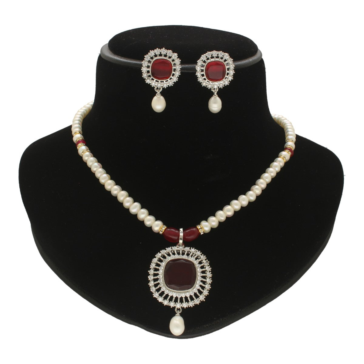 J Pearls Starlit Splendor Pearl Necklace Set - Distacart