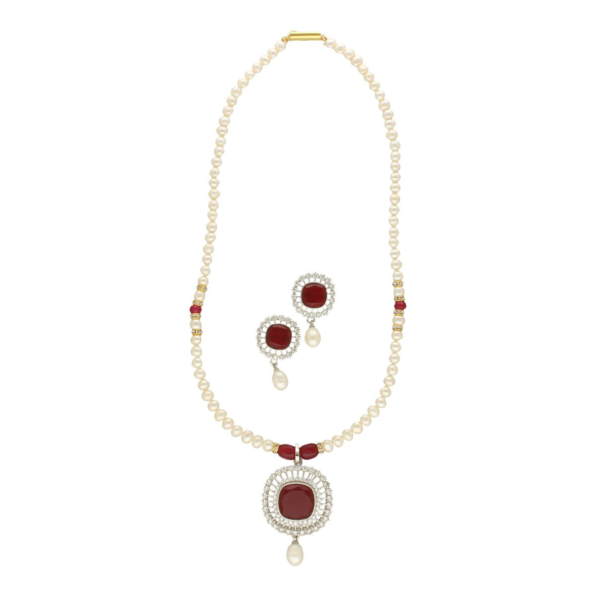J Pearls Starlit Splendor Pearl Necklace Set - Distacart