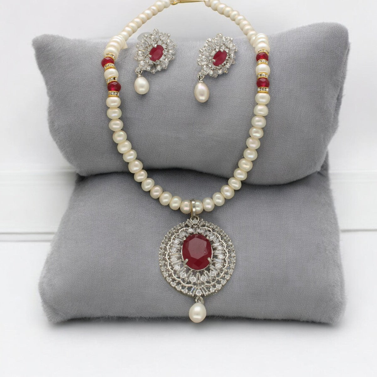 J Pearls Darsh Pearl Necklace Set - Distacart