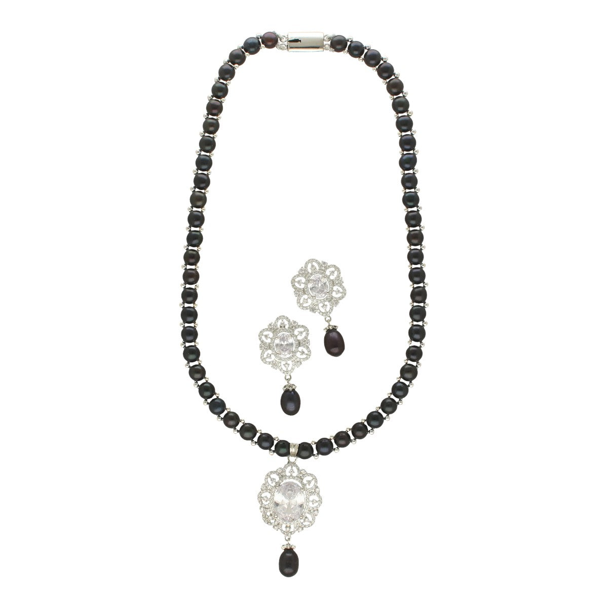 J Pearls Pran Pearl Necklace Set - Distacart