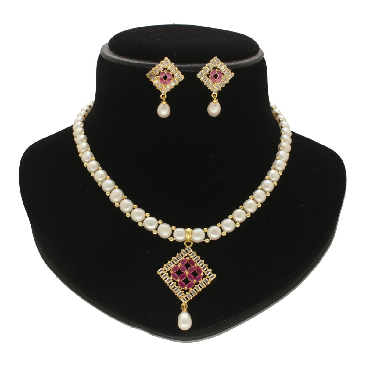 J Pearls Tanvi Pearl Necklace Set - Distacart