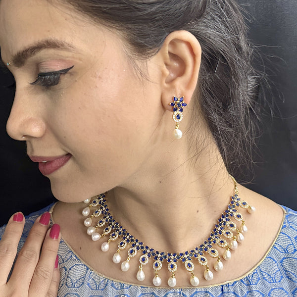 J Pearls Roshan Pearl Necklace Set - Distacart