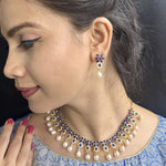 Thumbnail for J Pearls Roshan Pearl Necklace Set - Distacart