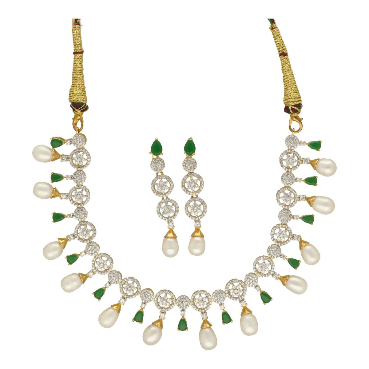 J Pearls Gitan Pearl Necklace Set - Distacart