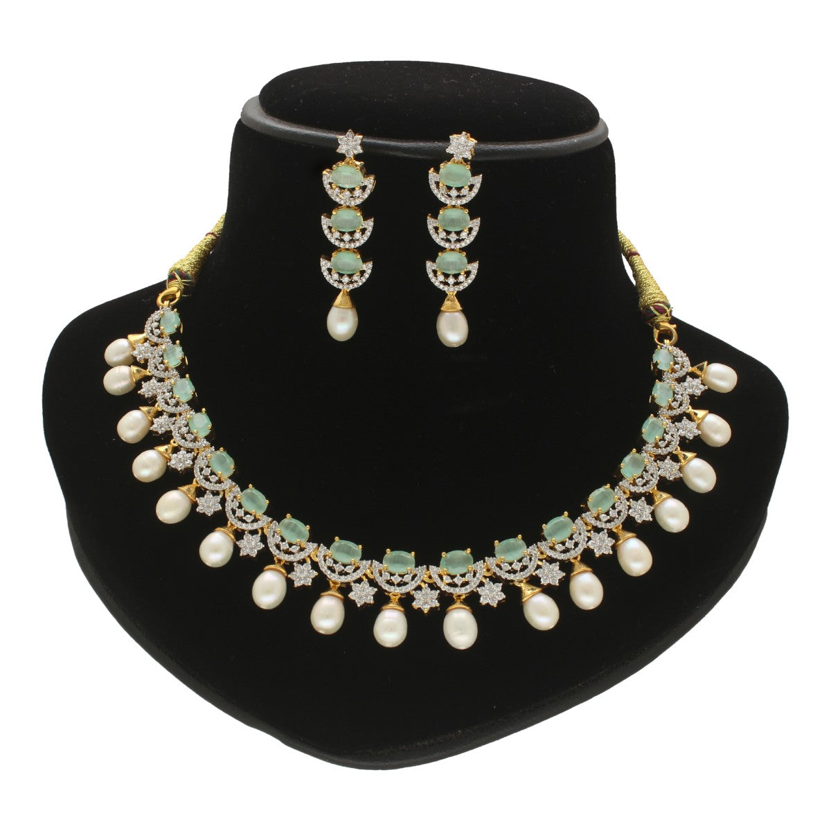 J Pearls Aurora Adornments Pearl Necklace Set - Distacart