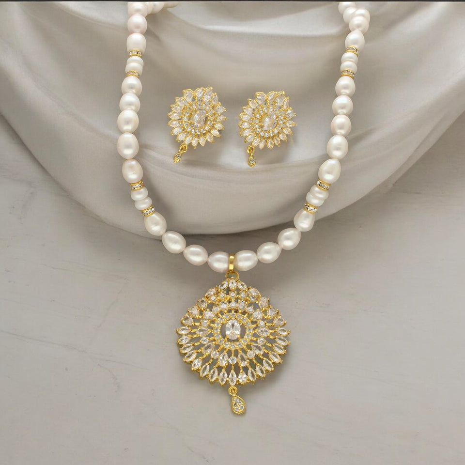 Buy J Pearls Quasar Mystique Pearl Necklace Set Online At