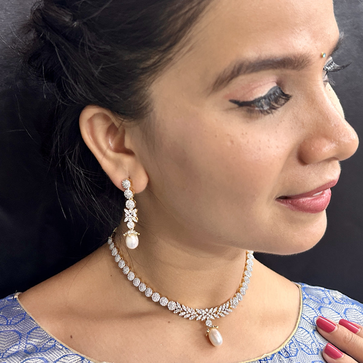 J Pearls Charmed Essence Pearl Necklace Set - Distacart