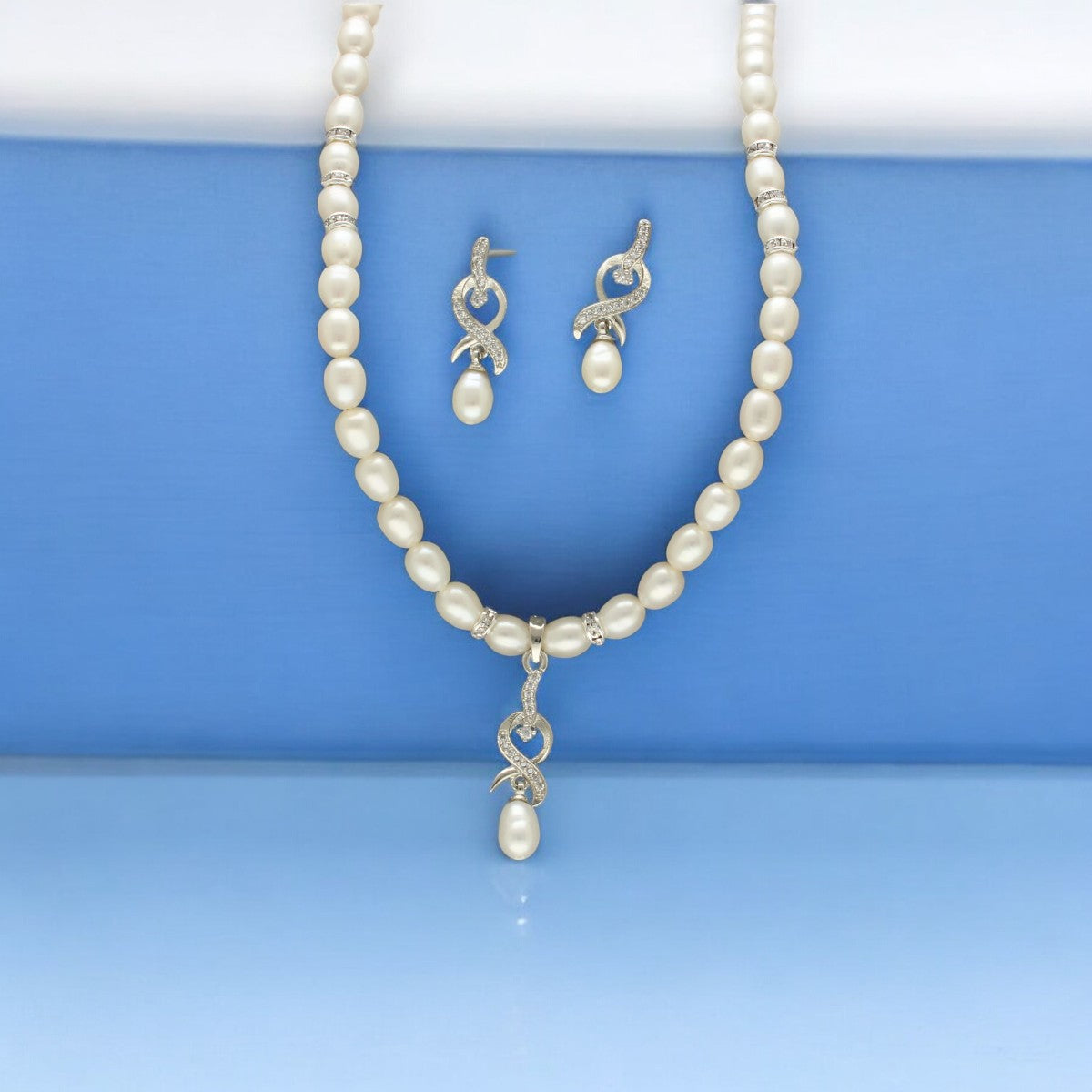 J Pearls Zaral Pearl Necklace Set - Distacart