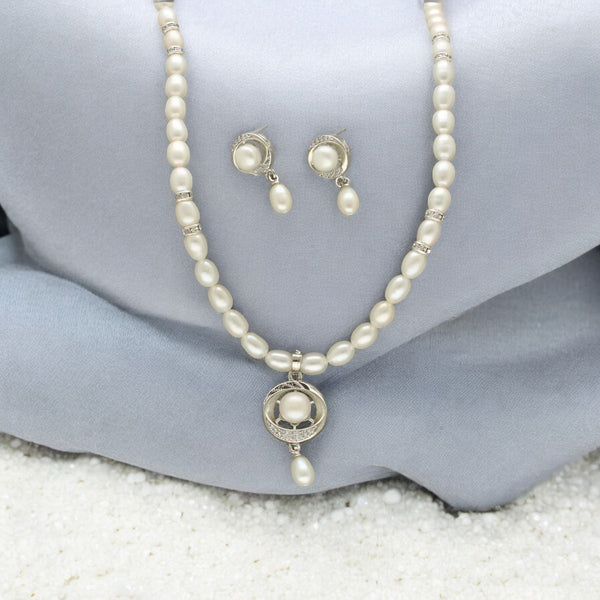 J Pearls Brinda Pearl Necklace Set - Distacart