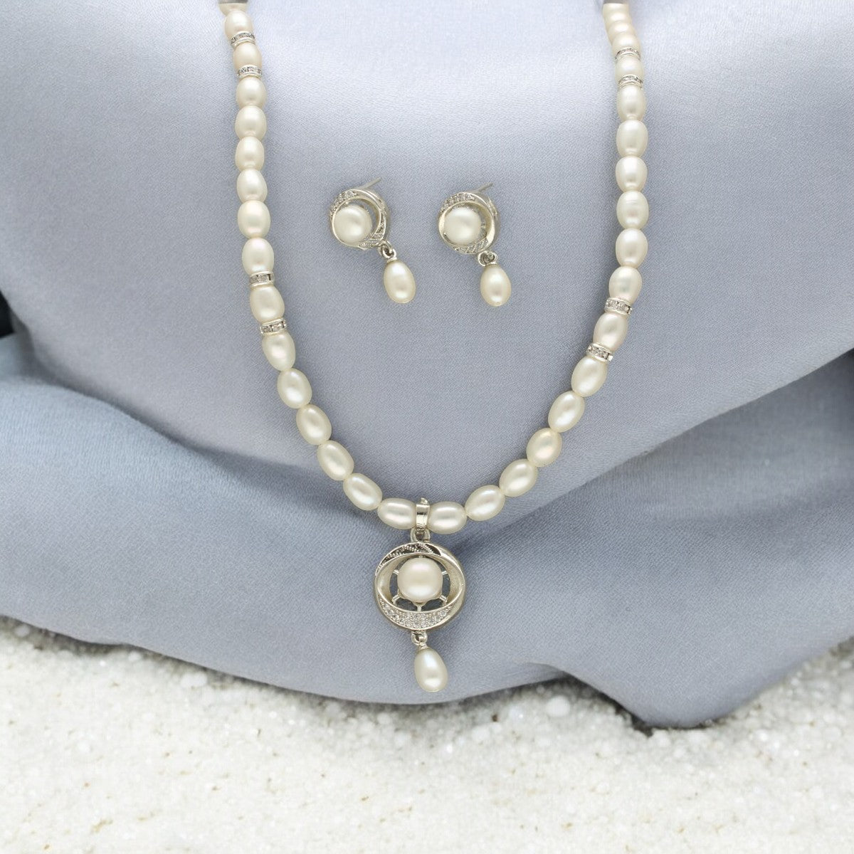 J Pearls Brinda Pearl Necklace Set - Distacart