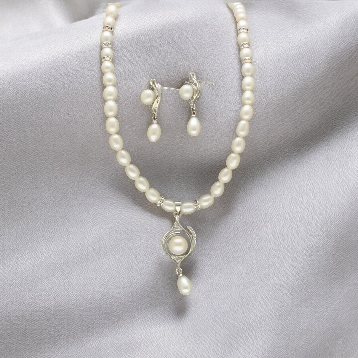 J Pearls Haima Pearl Necklace Set - Distacart