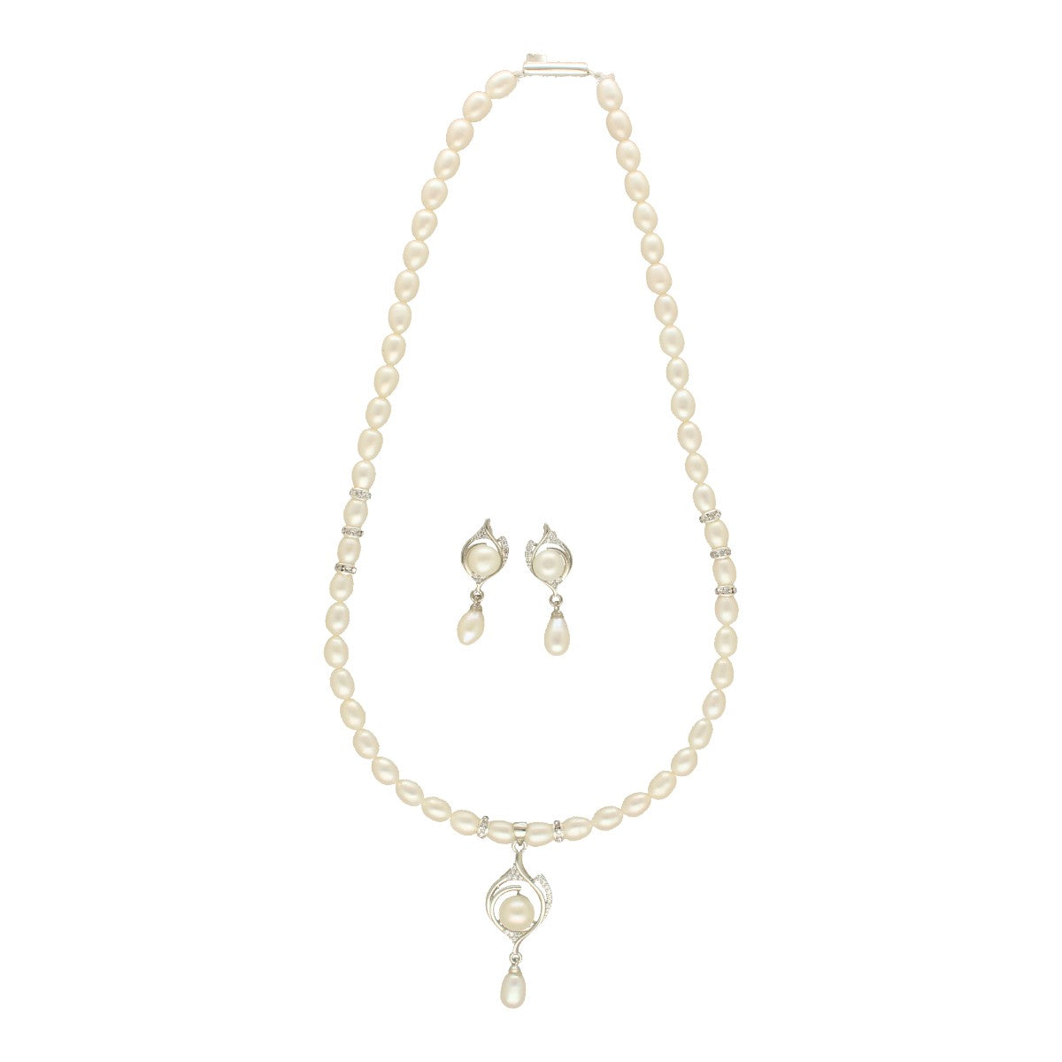 J Pearls Haima Pearl Necklace Set - Distacart