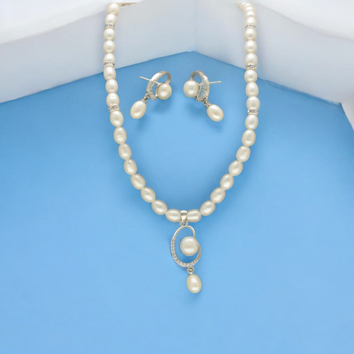J Pearls Uma Pearl Necklace Set - Distacart