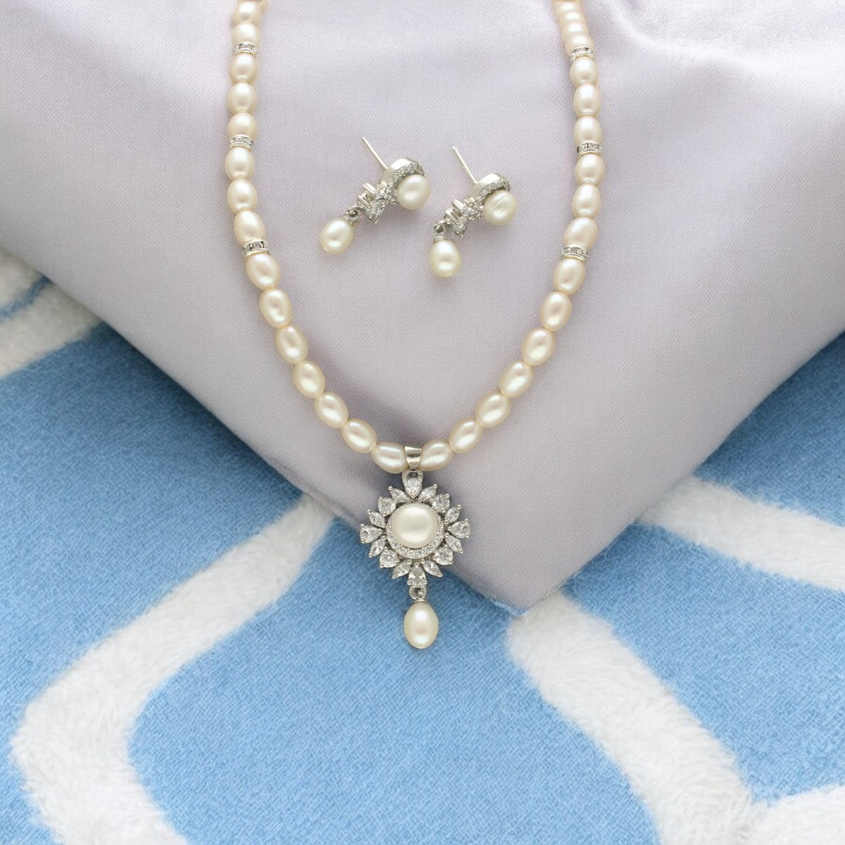 J Pearls Regalia of Radiance Pearl Necklace Set - Distacart