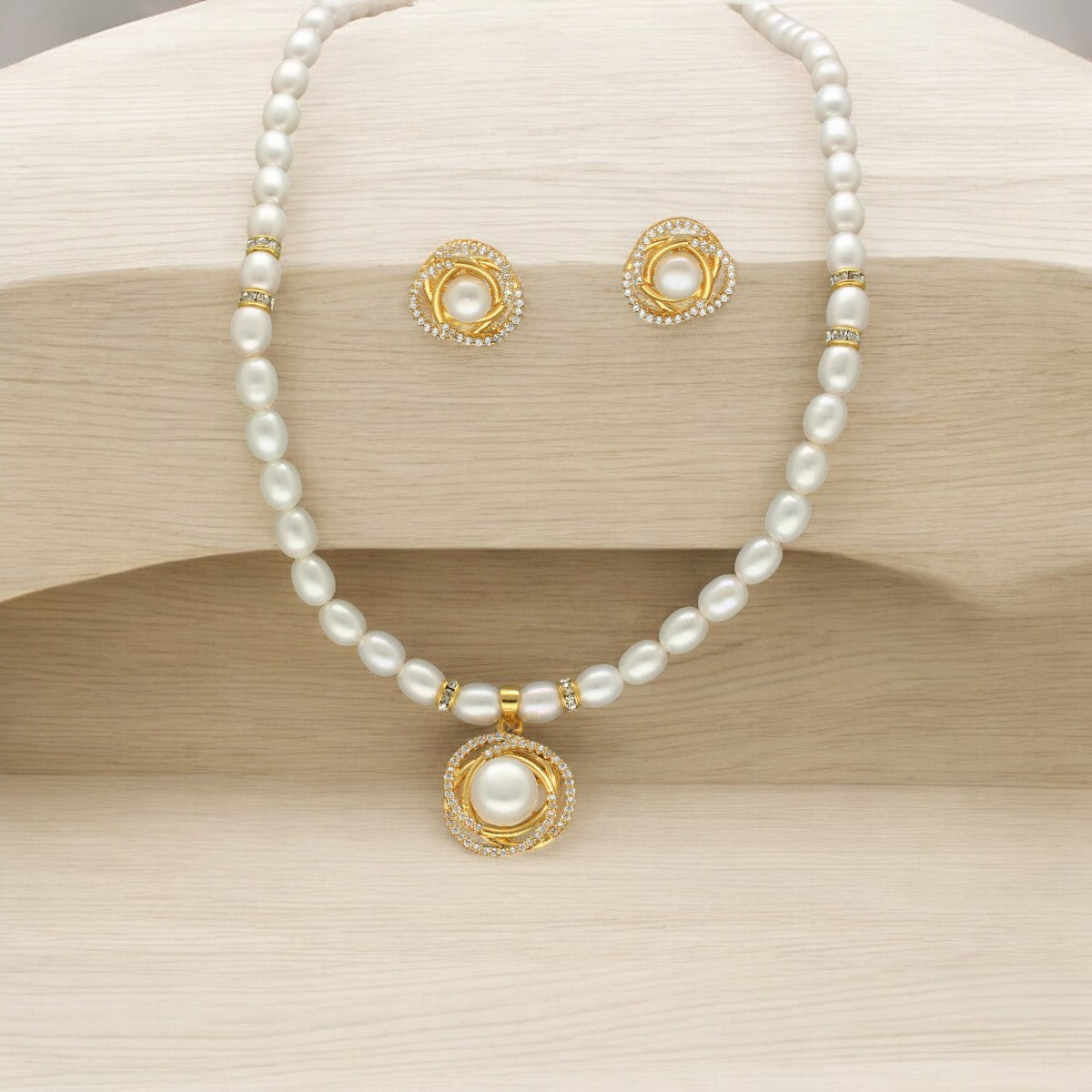 J Pearls Vihara Pearl Necklace Set - Distacart