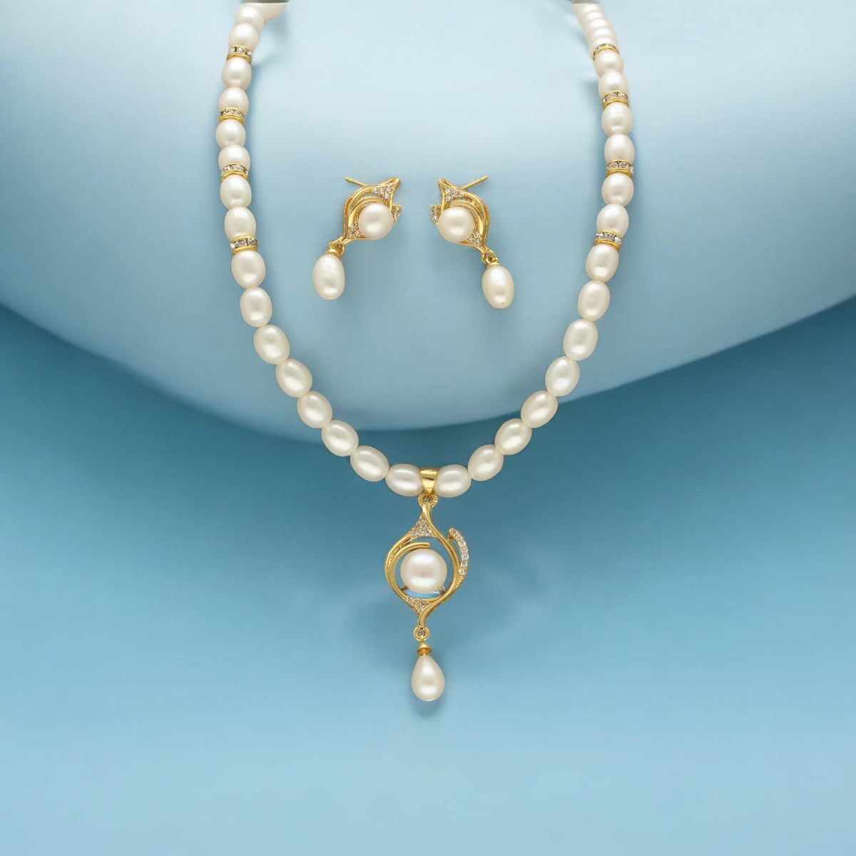 J Pearls Mira Pearl Necklace Set - Distacart
