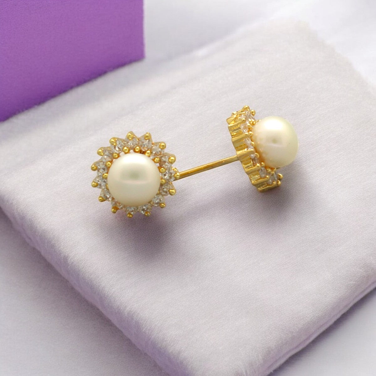 J Pearls Albira Pearl Earrings - Distacart