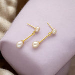 Thumbnail for J Pearls Lunai Pearl Earrings - Distacart