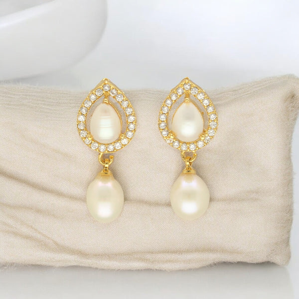 J Pearls Tirna Pearl Earrings - Distacart