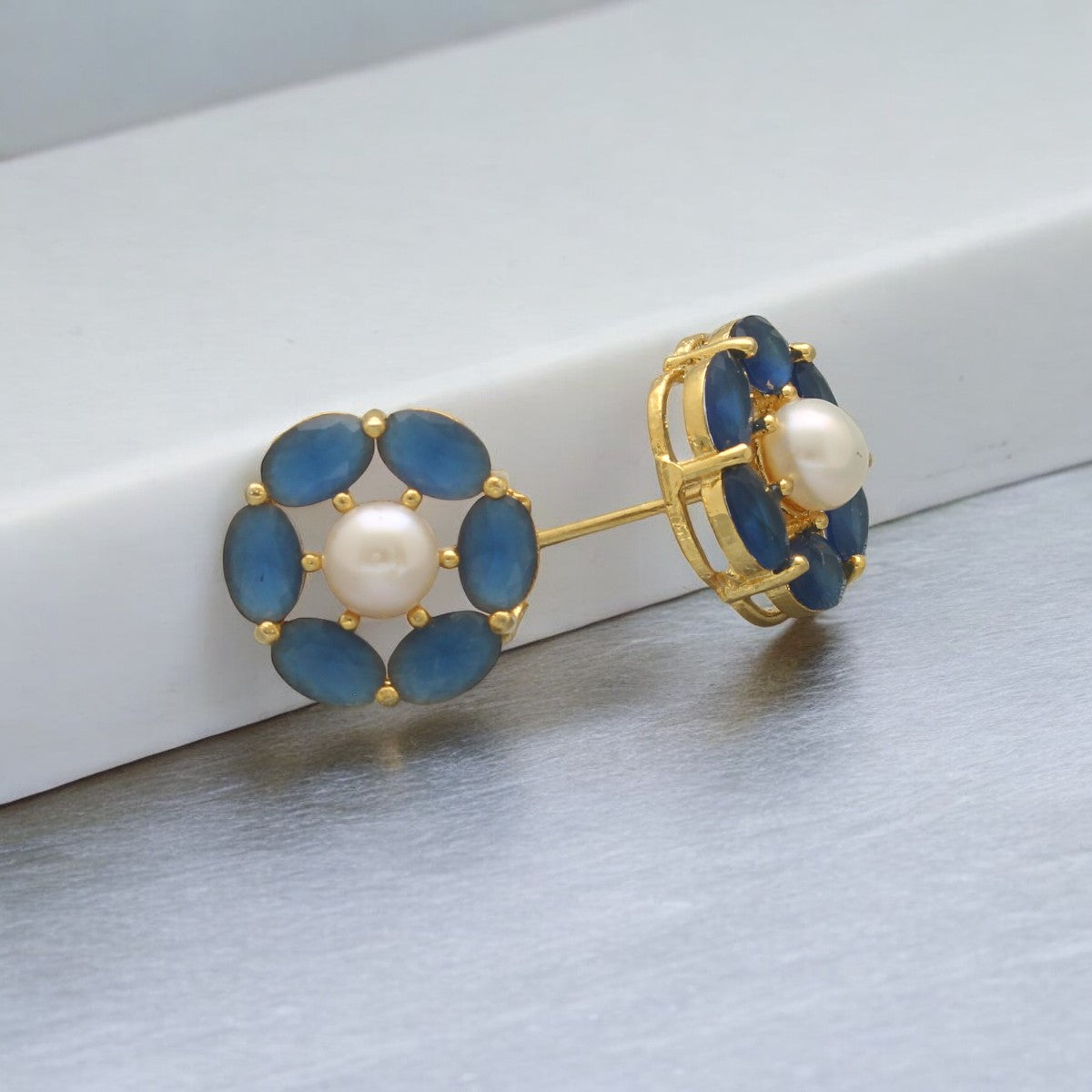 J Pearls Henna Pearl Earrings - Distacart