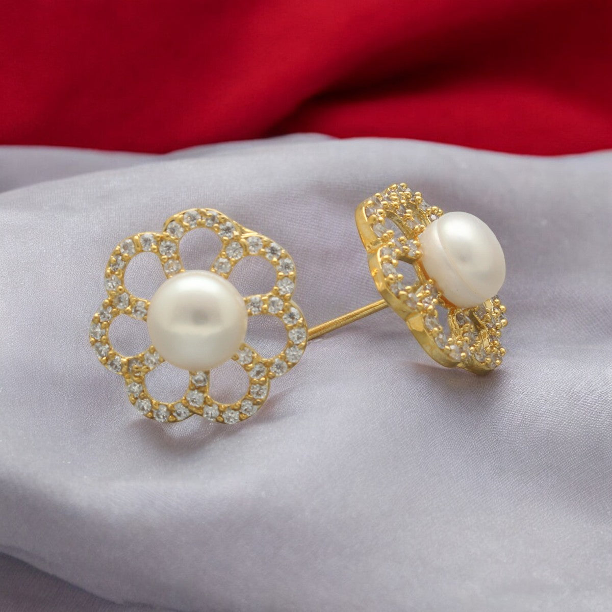 J Pearls Wyra Pearl Earrings - Distacart