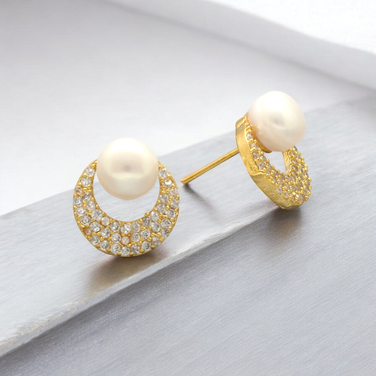 J Pearls Faris Pearl Earrings - Distacart
