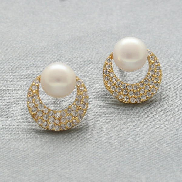 J Pearls Faris Pearl Earrings - Distacart