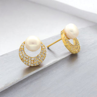 J Pearls Faris Pearl Earrings - Distacart