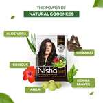 Thumbnail for Nisha Henna Based Hair Colour for Women & Men - Original Black (Pack of 10) - Distacart