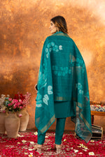 Thumbnail for Lorenvalley Fashion Rama Roman Silk Embroidery Sequins with Hand work Kurta Pant Dupatta