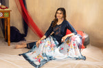 Thumbnail for Lorenvalley Fashion Blue Viscose mango silk Multi Embroidery Thread with Hand Work Kurta Pant Dupatta