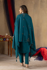 Thumbnail for Lorenvalley Fashion Rama Roman Silk Embroidery Sequins with Hand work Kurta Pant Dupatta
