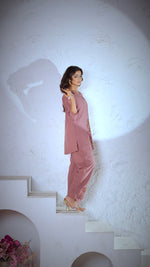 Thumbnail for Lorenvalley Fashion Onion Heavy Rayon Multi Embroidery Thread Work Co-Ords Set