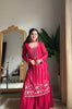Evanik Ranipink Georgette With Embroidered Sequence Work Plazzo Suit - Distacart