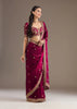 Evanik Ranipink Fendy Satin Silk With Sequence Work Saree With Unstitched Blouse - Distacart